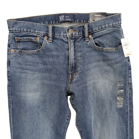GAP GapFlex Straight Jeans Mens Blue Odom Medium Wash Denim Size 30x32 - Picture 3 of 10